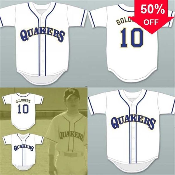 

xflsp glamitness adam goldberg 10 william penn academy quakers white baseball jersey double stiched men women youth, Black