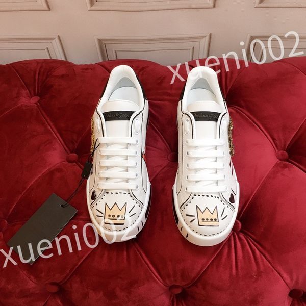 

designer men causal shoes fashion woman leather lace up platform sole sneakers white black mens womens