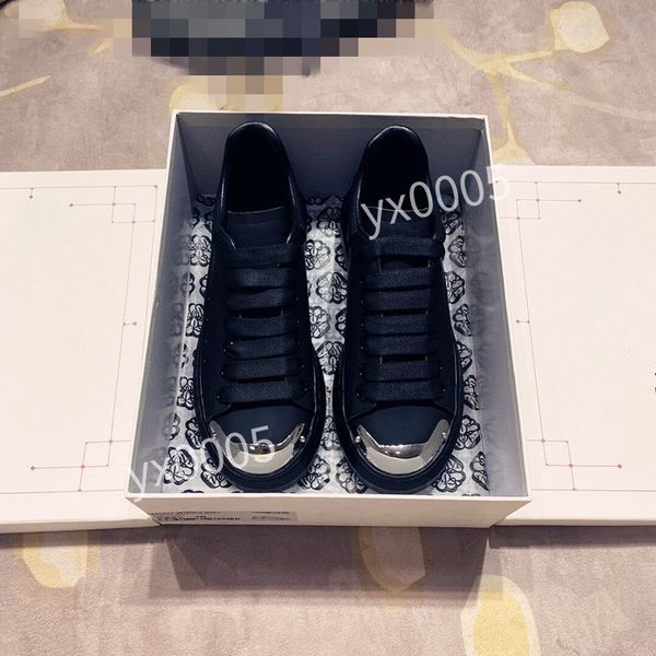 

2023new designer flat sneaker casual shoes leather white letter overlays fashion platform mens sneakers, Black