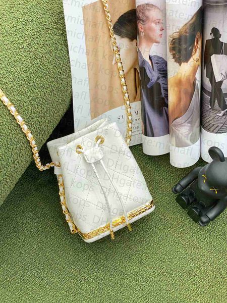 

flap bag 10a women bag bucket shoulder bag cc ss 2022 official fashion ring metal 2022 luxury brand chain bag channnel