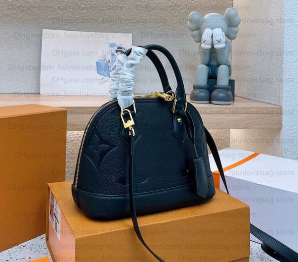 

7a classic women designer handbags ripple shoulder bag alma pm speedy 20 patent empreinte shell embossing totes crossbody purse leather bags