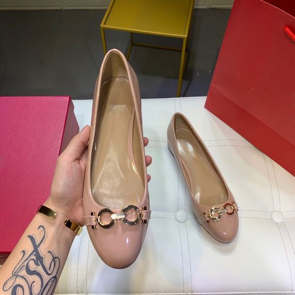 

classic designer dress shoes metal buckle lady ballet flats dance shoes fashion women black flat boat shoe sandal lady leather lazy loafers