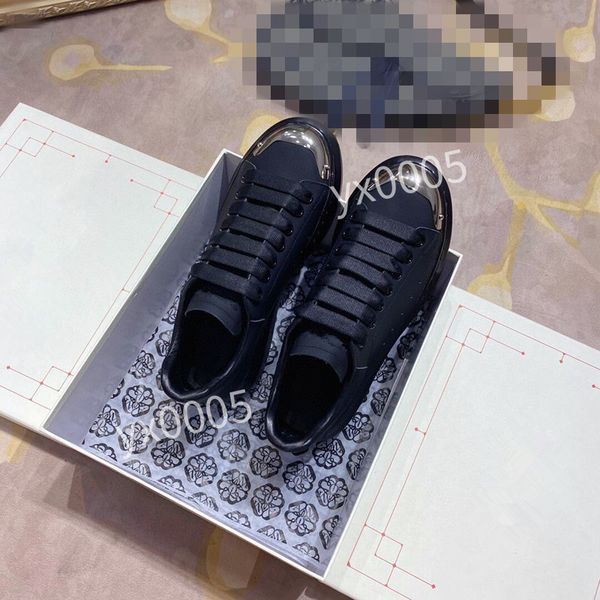 

2023new designer flat sneaker casual shoes leather white letter overlays fashion platform mens sneakers, Black