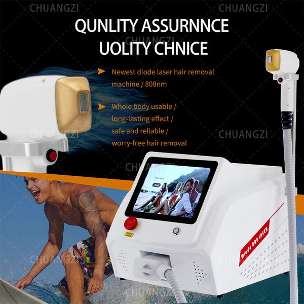 

2000w diode laser 755 808 1064nm3 wavelengths ice platinum painless hair remover skin rejuvenation machine with permennet effect, Black