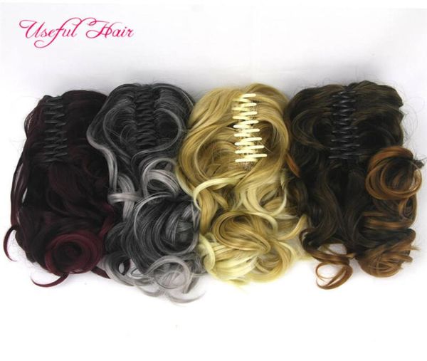 

long pony beauty ponytail claw clip hair extension short ponytails curly synthetic pony tail hairpiece claw ponytail for black wom6769265