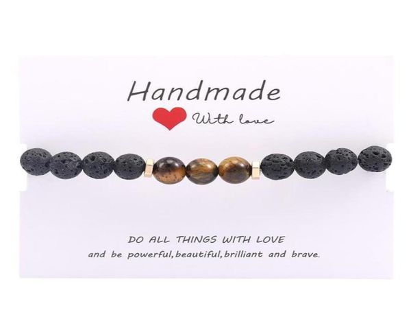 

strand 8mm designs lava rock beads charms bracelets essential oil diffuser elastic natural stone beaded for men tiger ey sqcxcm qu2719572, Black