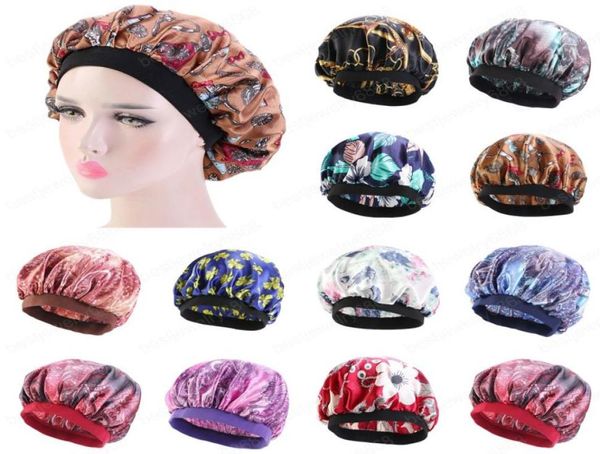 

womens floral sleep cap african print fabric hair bonnet satin lined sleep cap night sleep hat ladies children turban5229797, Blue;gray
