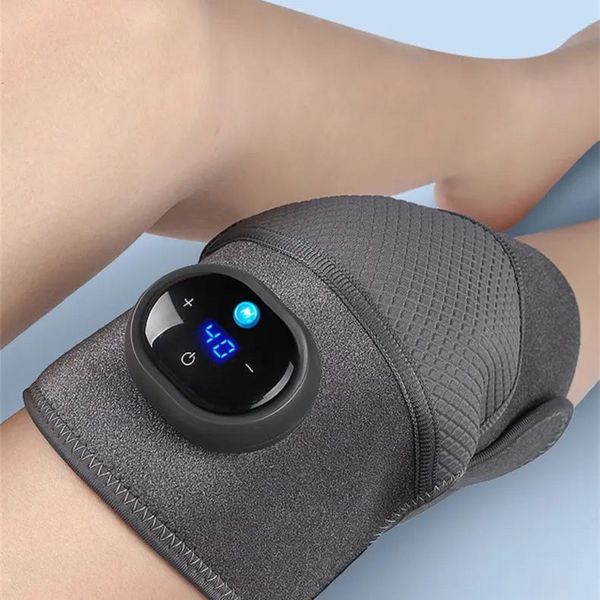 

electric heated knee massager wrap support heating pad pain relieve