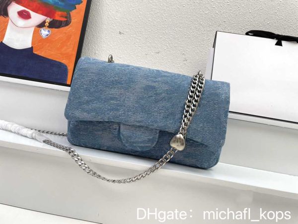 

flap bag 10a cc bag denim bag women chain shoulder bag large capacity camellia classic bag shoulder designer bag channnel