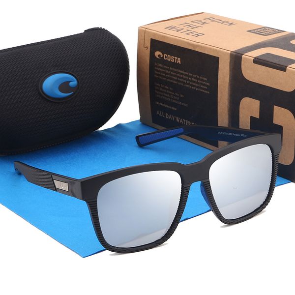 

costa polarized sunglasses men women square sun glasses men male vintage driving eyeglasses pescador sport shades uv400, White;black