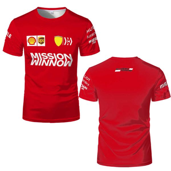 

2023 new men's and women's f1 team t-shirts 22023 formula one racing 3d print street clothing summer fashion extra large round nec, White;black