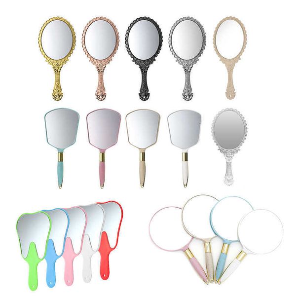 

makeup tools vanity mirrors plastic wood round/teeth/rectangleshaped makeup mirrors hand mirrors cosmetics held for ladies beauty dresser j