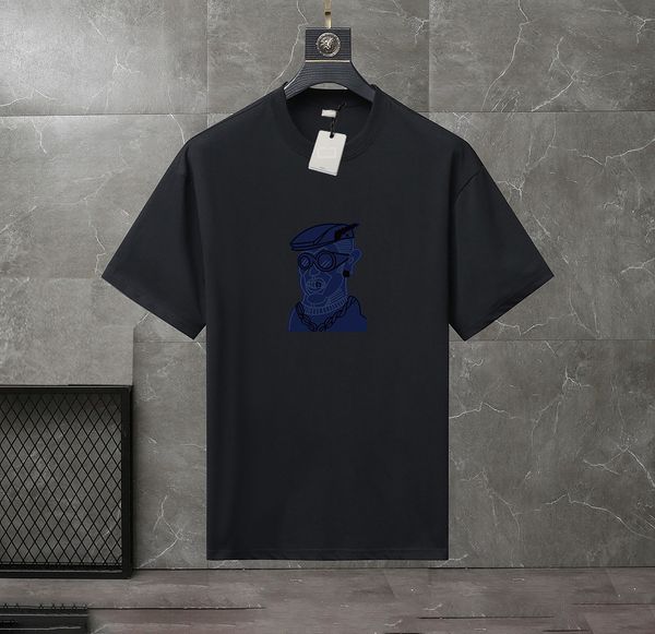

2023 summer men's and women's fashion and leisure brand temperament joker soft cartoon letter printed t-shirt size xs-4xl#j079, White;black