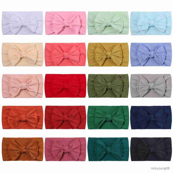 

hair accessories kid bows headwrap baby girl headband solid color band turban birth gift, Slivery;white