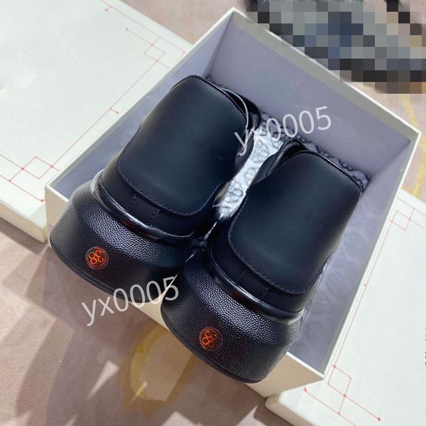 

2023r flat sneaker casual shoes leather white letter overlays fashion platform mens sneakers, Black