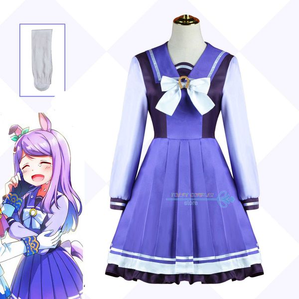 

anime costumes umamusume pretty derby anime cosplay come mejiro mcqueen halloween comes for women lovely dress clothing z0602, Black