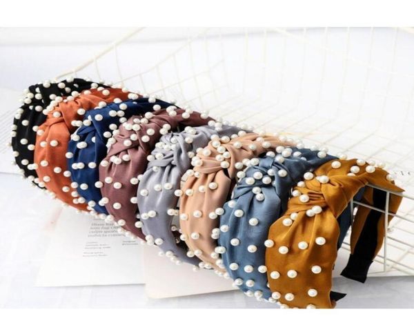 

pearl headband simple knotted hair hoop headdress bow design hairband boutique sticks charming accessory epacket ship 8w1ds5313028, Silver