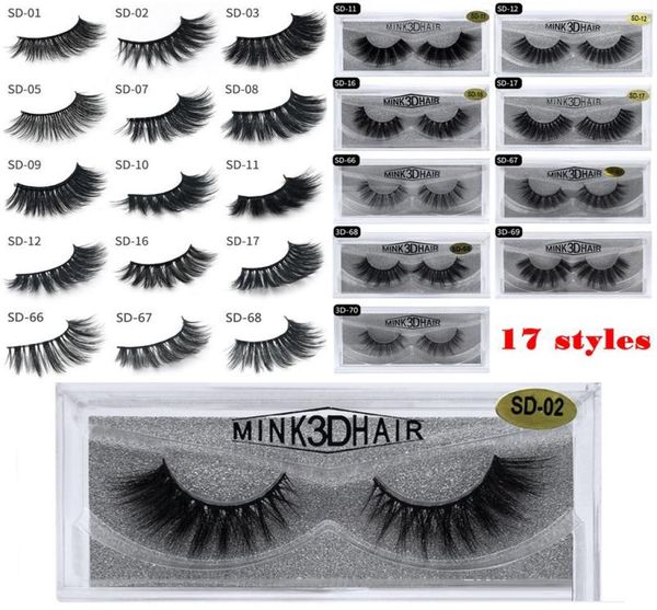 

3d mink eyelashes eye makeup mink false lashes soft natural thick fake eyelashes extension beauty tools 3d false eyelashe 17 style1389199