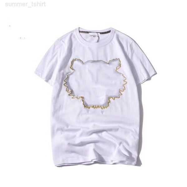 

women mens designer t shirt t shirt summer tiger style patterns embroidery with letters tees short sleeve casual shirts women men oversized, White;black