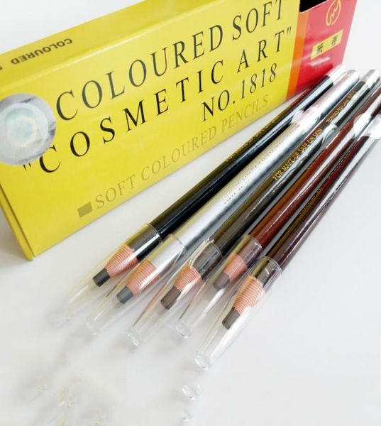 

5 colors 1818 long lasting eyebrow pencil waterproof eye brow pen makeup tool darklight coffee black grey redbrown5372970