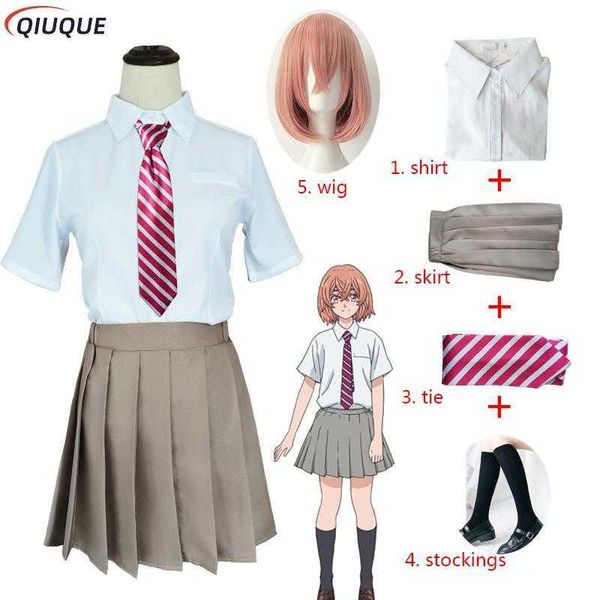 

anime costumes tokyo revengers tachibana hinata cosplay come wigs women jk school uniform outfits suit wig halloween anime clothes z0602, Black