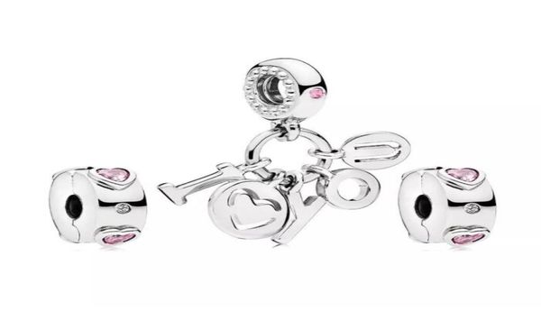 

authentic 925 sterling silver beads love letters pendant charms with box for pandora rose gold charms beads for jewelry5825700, Black
