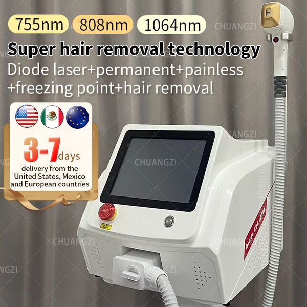 

2023 new 808 diode laser effective hair removal machine ice platinum hair removal 755nm 808nm 1064nm laser ice titanium, Black