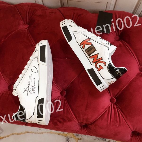 

2023 designer men causal shoes fashion woman leather lace up platform sole sneakers white black mens womens