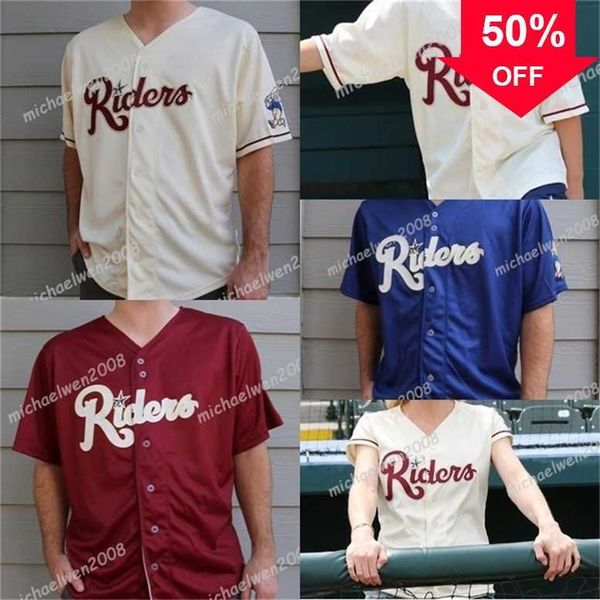 

xflsp glamitness mens womens youth frisco roughriders beige red blue custom double stitched shirts baseball jerseys high-quality, Black