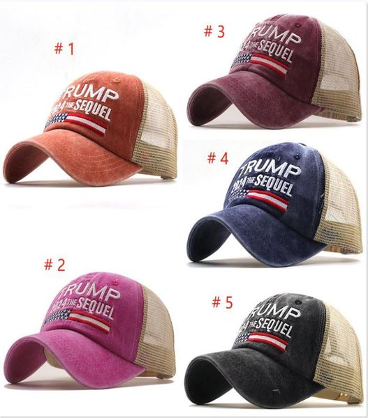 

donald trump 2024 baseball cap patchwork washed distressed outdoor sports embroidered trumps the sequel mesh hats dd2002340824, Blue;gray