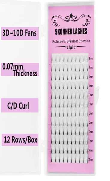 

false eyelashes 12 rows mixed length premade russian volume fans lashes faux mink eyelash extensions 007 cd curl 3d10d extensio6718484