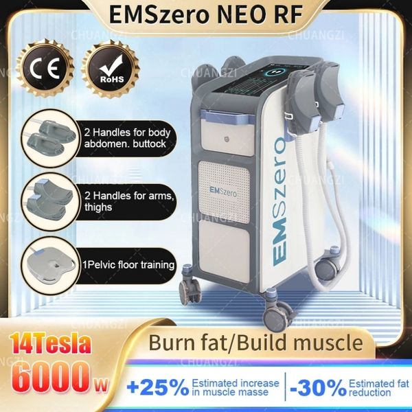 

dls-emslim rf muscle stimulate fat removal build the neo 14 tesla hi-emt machine with 4 pcs handles with pelvic stimulation pads optional em