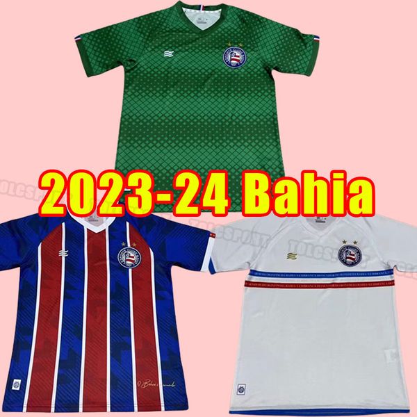 

2023 2024 esporte clube bahia soccer jerseys home football shirts clayson rodriguinho uniform jadson daniel jersey camisa bahia 23/24 goalke, Black;yellow