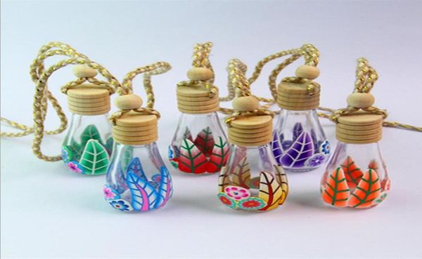 

car rearview mirror pendant car styling decorate color flower glass bottle car air freshener perfumes original empty bottle f201738846222