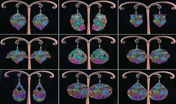 

vintage leaves dangle earrings for women luxury designer bohemian style feather dangling earrings boho ethnic earring jewerly love1204885, Silver