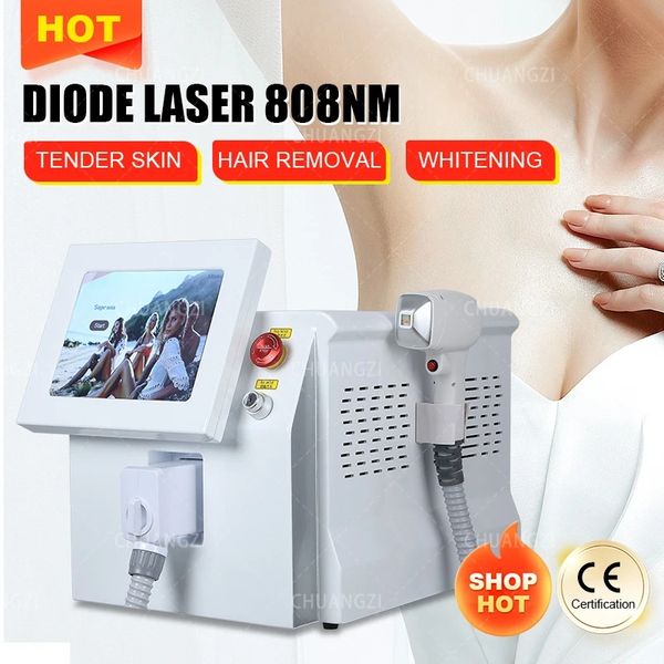 

diode laser 808 rf 2000w permanent and painless hair removal 2023 new 755 808 1064nm triple wavelength machine, Black