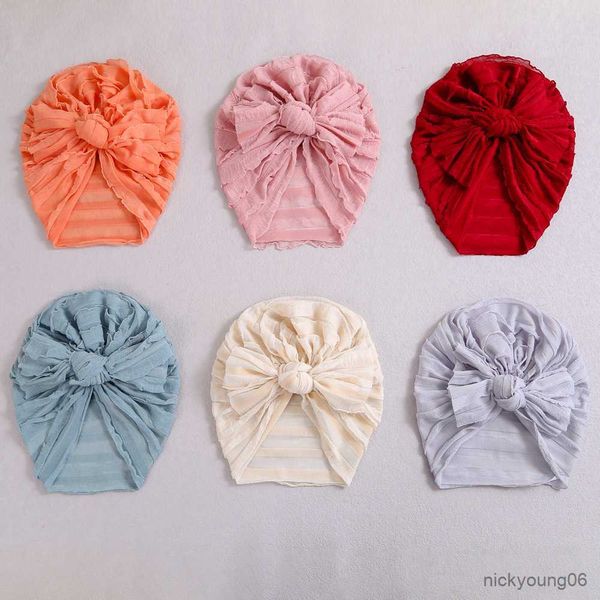 

hair accessories autumn winter children's hat and baby bowknot knitted striped indian kids hats caps newborn warm cap, Slivery;white