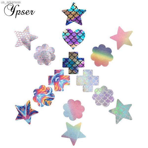 

ypser 15 pairs mixed disposable adhesive pasties stick on nipples - women's nipple cover nude bra multi colors l230523