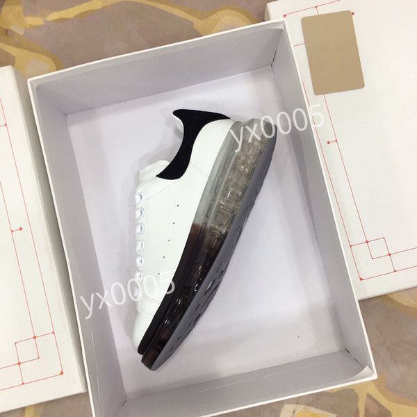 

new designer flat sneaker casual shoes leather white letter overlays fashion platform women men sneakers, Black