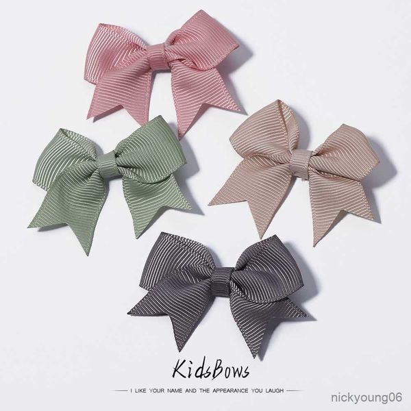 

hair accessories grosgrain ribbon bows clips for kids girls small trailing bowknots hairpins headwear, Slivery;white