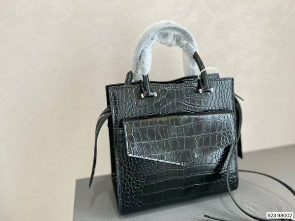 

new crocodile pattern women's handbag bag designer handbag simple low-key shopping bag style practical everything oversized capacity fu