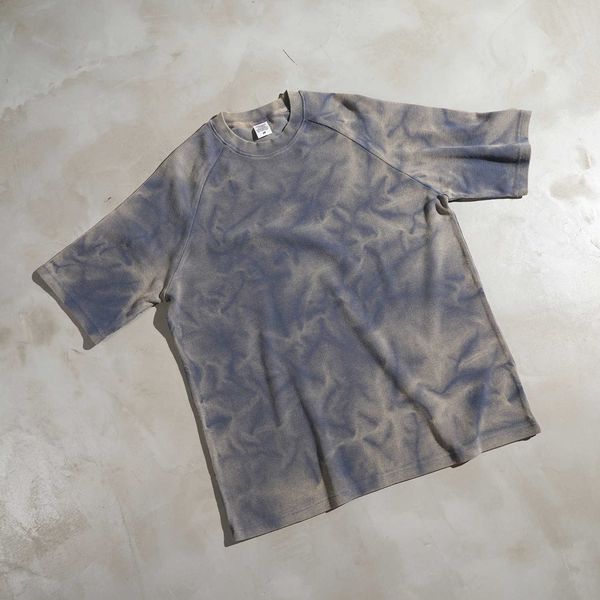 

cotton oversize shinbene heavyweight waffle men's t shirt vintage tie dye leisure workout sports tee pjk, White;black
