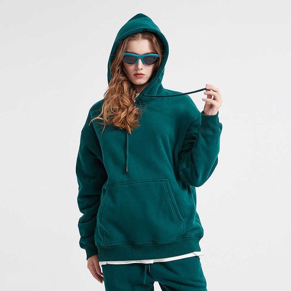 

zyht dr custom plain blank thick cotton pullover oversized women's hoodies sweatshirtsigg, Black