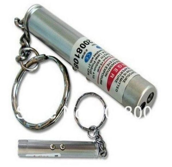 

2 in 1 white led light laser pointeruv light keychain led flashlight torch laser color red4617987, Silver