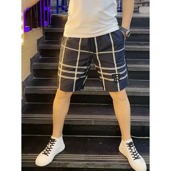 

8a original b urberry shorts and pants online shop cabin summer ice thin mens casual mesh infrared wearing trend quick drying beach pants pl, Black