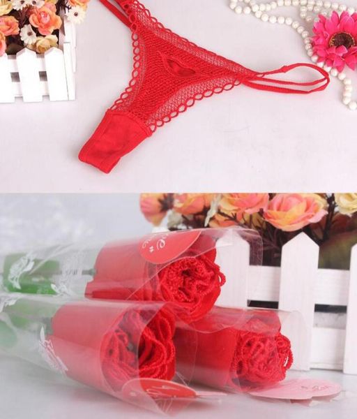 

valentine039s day gift panty rose underclothes women underwear tback lingerie red lip hears panty rose panties thong se1675372, Red;black