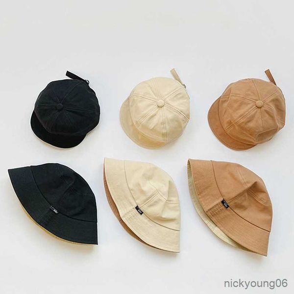 

hair accessories new summer baby baseball cap solid color soft cotton infant boys girls bucket hat adjustable kids children fisherman caps, Slivery;white