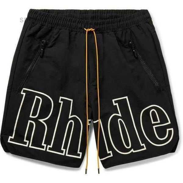 

shorts mens rhude designer short men summer quick drying breathable mesh drawstring beachwear loose sports shorts for men mmn0, White;black