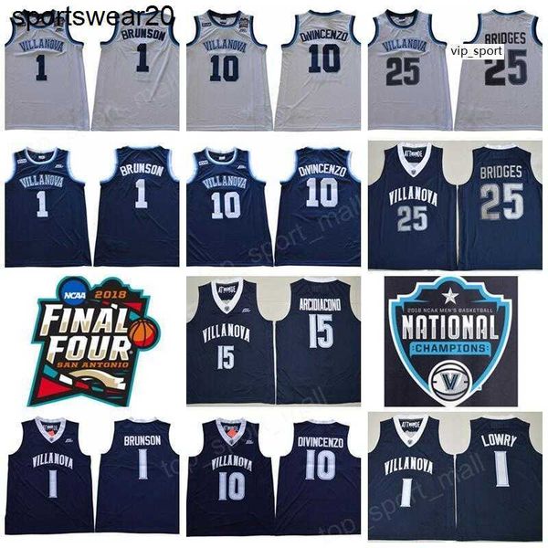 

custom ncaa basketball final four villanova wildcats jersey jalen brunson donte divincenzo mikal bridges navy champions rvm patch, Black;red