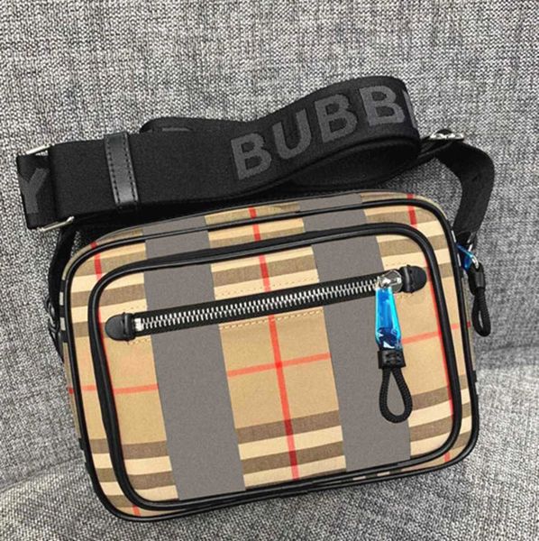 

shoulder bags retro tb camera women's men bag luxury designer crossbody classic vintage check stripes nylon leather brand canvas pochet